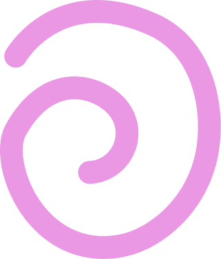 Pink curly Decoration